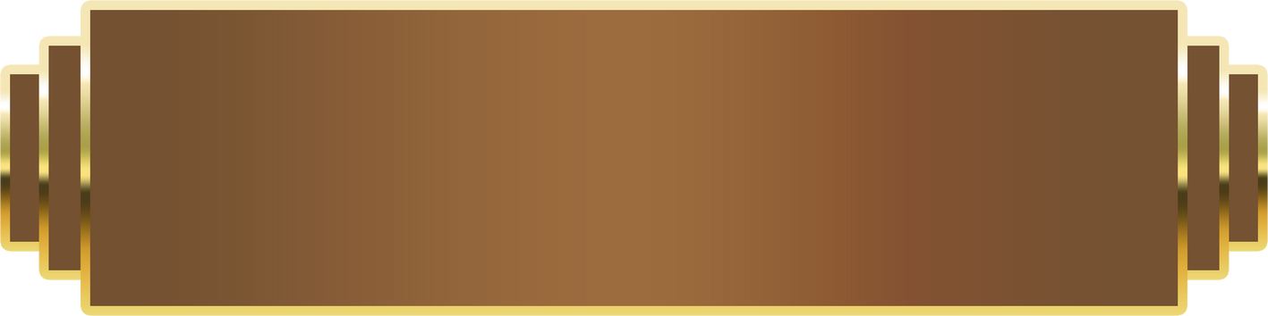 brown banner square gold border